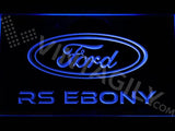 Ford RS Ebony LED Neon Sign USB - Blue - TheLedHeroes