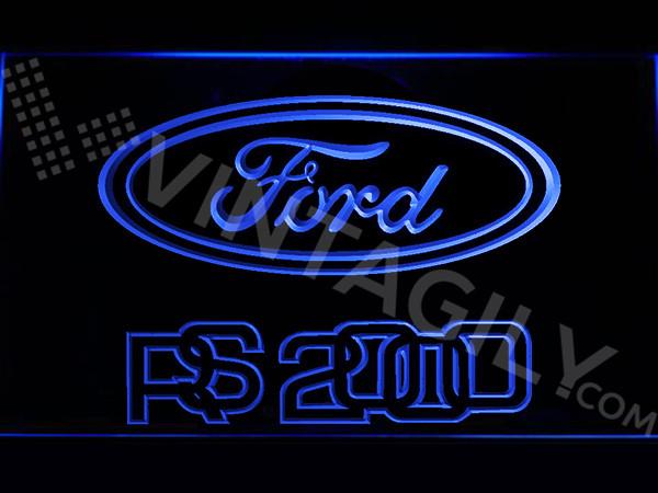 Ford RS 2000 LED Neon Sign USB - Blue - TheLedHeroes