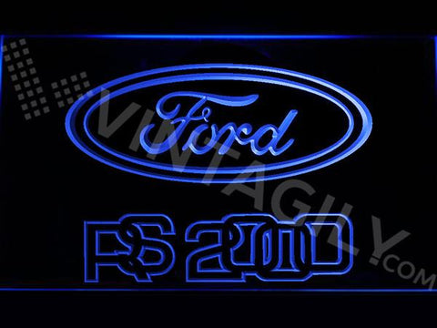 Ford RS 2000 LED Neon Sign USB - Blue - TheLedHeroes