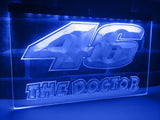 Valentino Rossi The Doctor 46 LED Neon Sign USB - Blue - TheLedHeroes