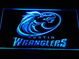 Austin Wranglers LED Neon Sign Electrical - Blue - TheLedHeroes