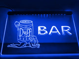 Duff Bar (2) LED Neon Sign Electrical - Blue - TheLedHeroes