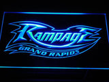 Grand Rapids Rampage LED Neon Sign Electrical - Blue - TheLedHeroes