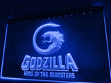 Godzilla King of the Monsters LED Neon Sign USB - Blue - TheLedHeroes