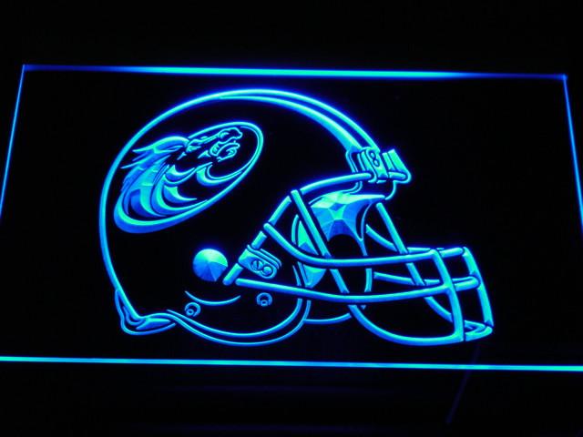 Austin Wranglers Helmet LED Neon Sign Electrical - Blue - TheLedHeroes