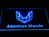 American Muscle Cars 2 LED Neon Sign USB - Blue - TheLedHeroes