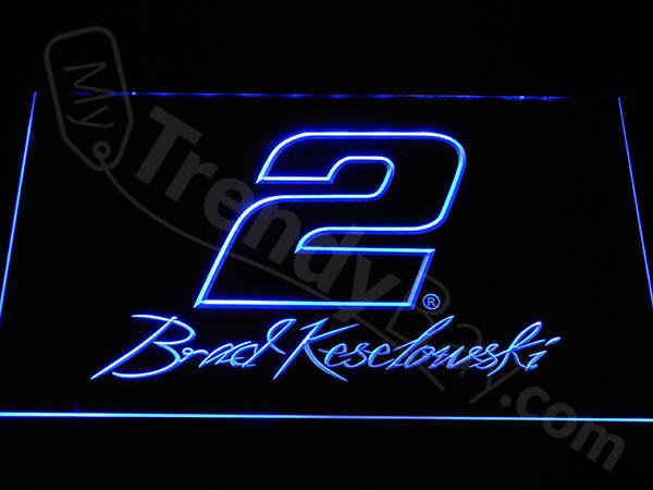 Brad Keselowski 2 LED Neon Sign USB - Blue - TheLedHeroes