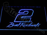 Brad Keselowski 2 LED Neon Sign USB - Blue - TheLedHeroes