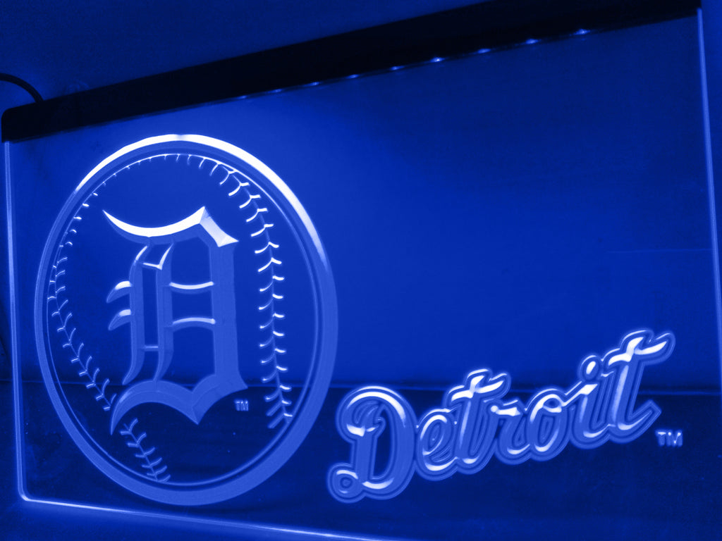 FREE Detroit Tigers Baseball LED Sign - Blue - TheLedHeroes