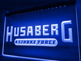 Husaberg Motorcycle Bike LED Neon Sign USB - Blue - TheLedHeroes