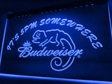 Budweiser Chameleon It's 5pm Somewhere LED Neon Sign Electrical - Blue - TheLedHeroes