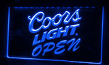 Coors Light Open LED Neon Sign USB - Blue - TheLedHeroes