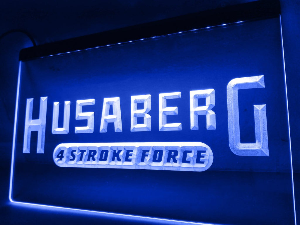 Husaberg Motorcycle Bike LED Neon Sign Electrical - Blue - TheLedHeroes