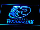 Austin Wranglers LED Neon Sign USB - Blue - TheLedHeroes