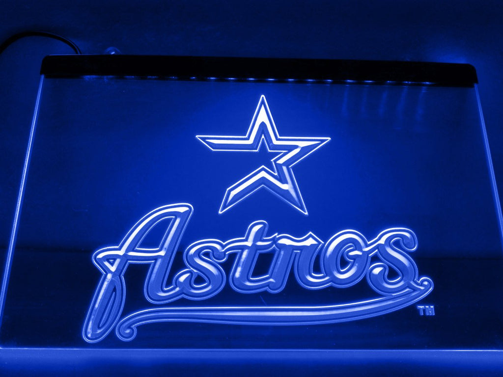 Houston Astros (2) LED Neon Sign Electrical - Blue - TheLedHeroes