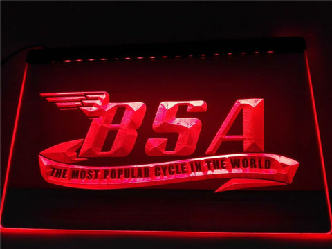 FREE BSA Motorcycles LED Sign - Red - TheLedHeroes