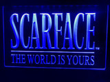 Scarface The World is Yours LED Neon Sign USB - Blue - TheLedHeroes