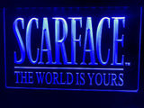 Scarface The World is Yours LED Neon Sign Electrical - Blue - TheLedHeroes