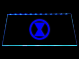 Black Widow Symbol LED Neon Sign USB - Blue - TheLedHeroes