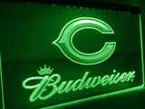 Chicago Bears Budweiser LED Neon Sign USB - Green - TheLedHeroes