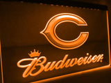Chicago Bears Budweiser LED Neon Sign USB - Orange - TheLedHeroes