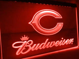 Chicago Bears Budweiser LED Neon Sign USB - Red - TheLedHeroes