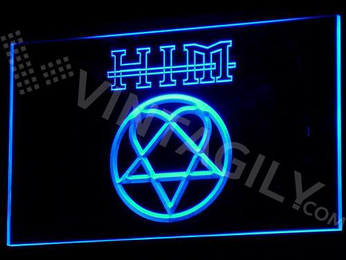 HIM LED Neon Sign USB - Blue - TheLedHeroes