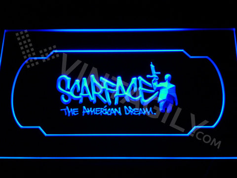 Scarface American Dream LED Sign - Blue - TheLedHeroes