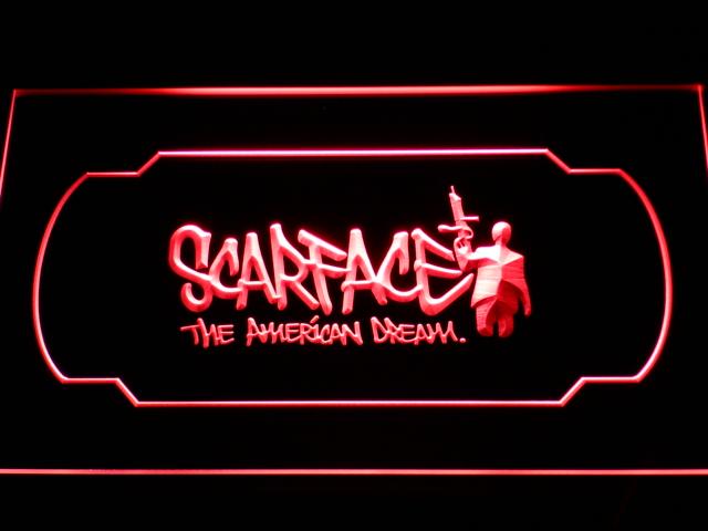 Scarface American Dream LED Neon Sign USB - Red - TheLedHeroes