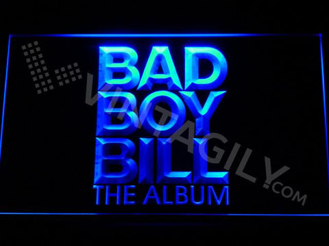 Bad Boy Bill LED Neon Sign Electrical - Blue - TheLedHeroes