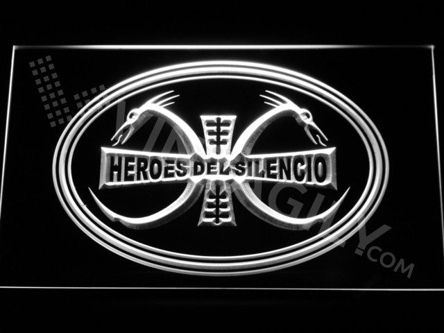 Heroes Del Silencio LED Sign - White - TheLedHeroes