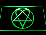 FREE Bam Margera Heartagram Him LED Sign - Green - TheLedHeroes