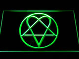 Bam Margera Heartagram Him LED Neon Sign USB - Green - TheLedHeroes