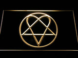 Bam Margera Heartagram Him LED Neon Sign USB - Yellow - TheLedHeroes