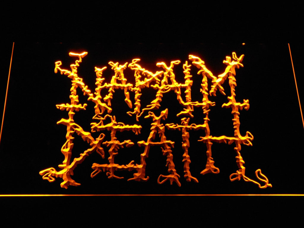 Napalm Death LED Neon Sign USB - Yellow - TheLedHeroes