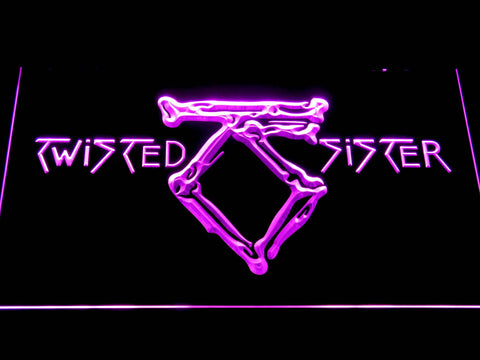 Twisted Sister LED Neon Sign Electrical - Purple - TheLedHeroes