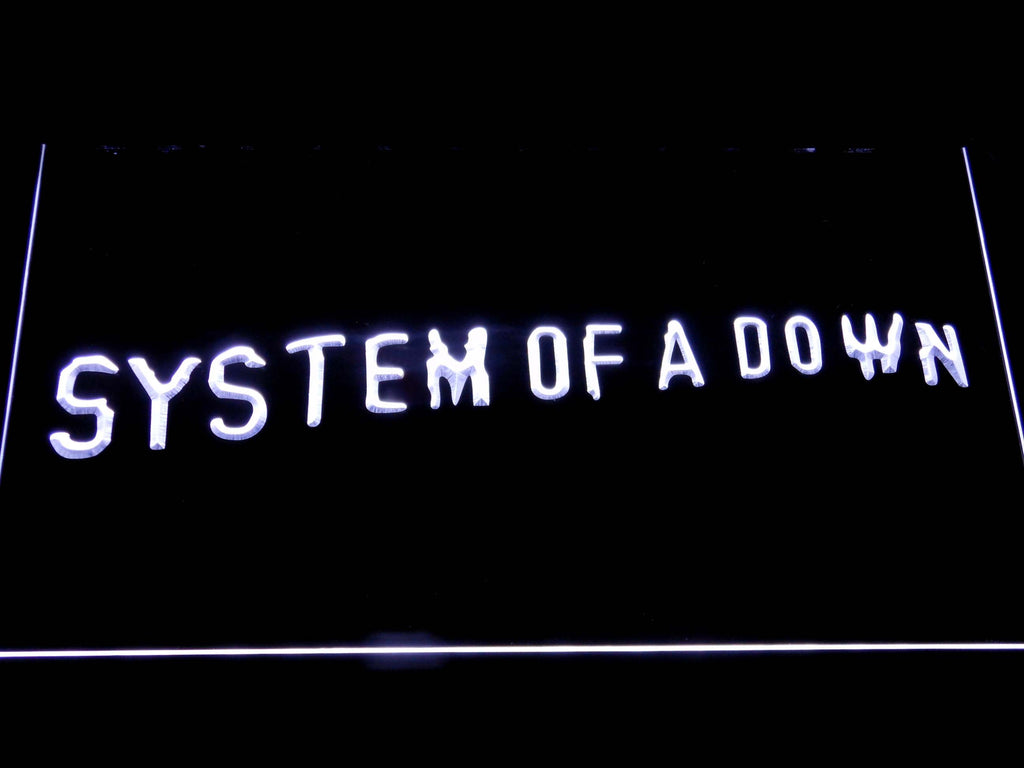 System Of A Down (2) LED Neon Sign USB - White - TheLedHeroes