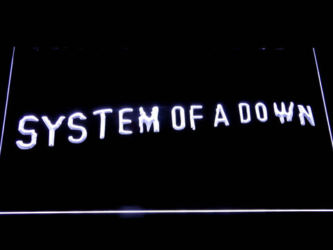 System Of A Down (2) LED Neon Sign USB - White - TheLedHeroes