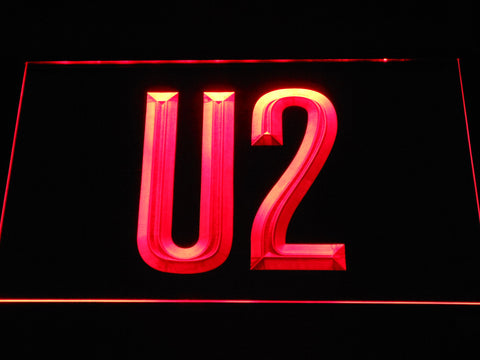 FREE U2 Band LED Sign - Red - TheLedHeroes