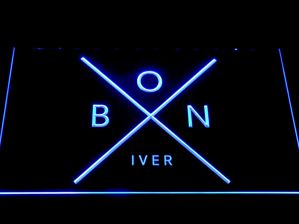 Bon Iver LED Neon Sign USB - Blue - TheLedHeroes