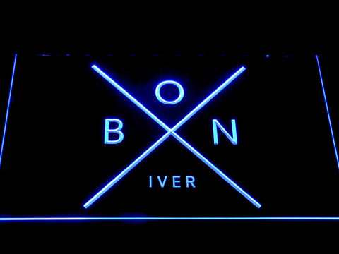Bon Iver LED Neon Sign Electrical - Blue - TheLedHeroes