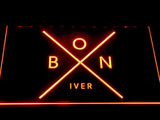 Bon Iver LED Neon Sign USB - Orange - TheLedHeroes