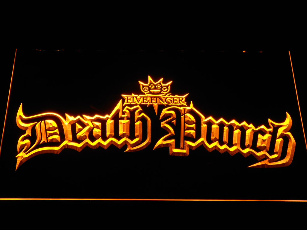 FREE Five Finger Death Punch (2) LED Sign - Yellow - TheLedHeroes