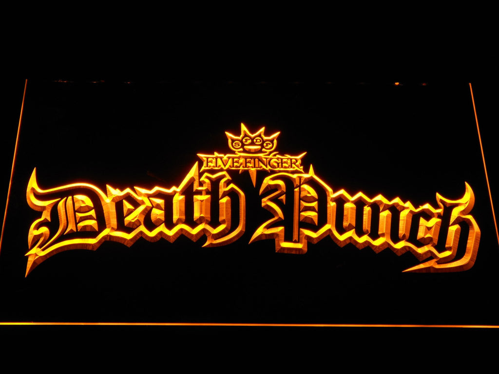 Five Finger Death Punch (2) LED Neon Sign Electrical - Yellow - TheLedHeroes