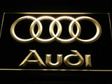 Audi LED Neon Sign USB - Yellow - TheLedHeroes