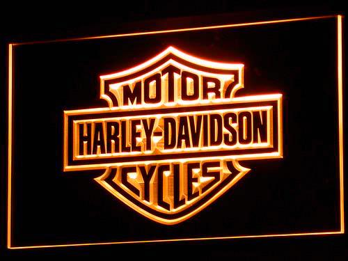 Harley Davidson LED Neon Sign Electrical - Orange - TheLedHeroes