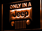 Jeep only in LED Neon Sign USB - Orange - TheLedHeroes
