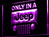 Jeep only in LED Neon Sign USB - Purple - TheLedHeroes