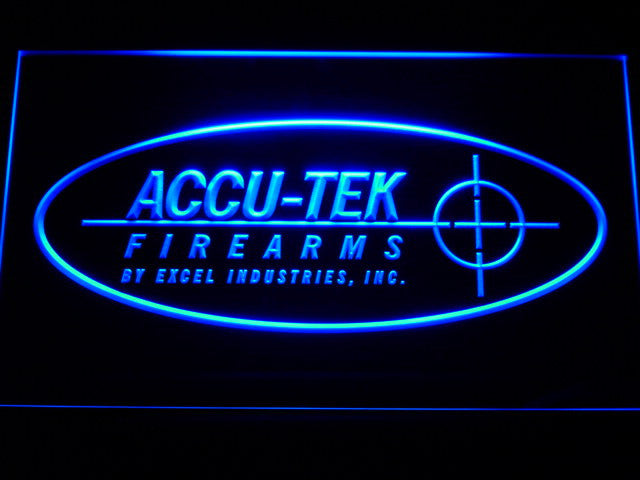 ACCU-TEK Firearms LED Sign - Blue - TheLedHeroes