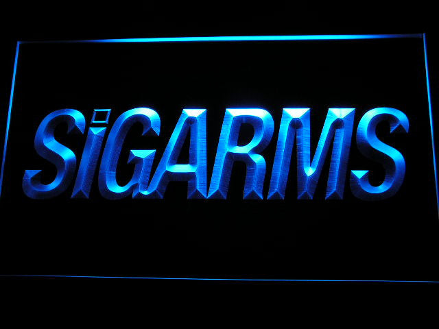 Sigarms Firearms Gun Logo LED Sign - Blue - TheLedHeroes